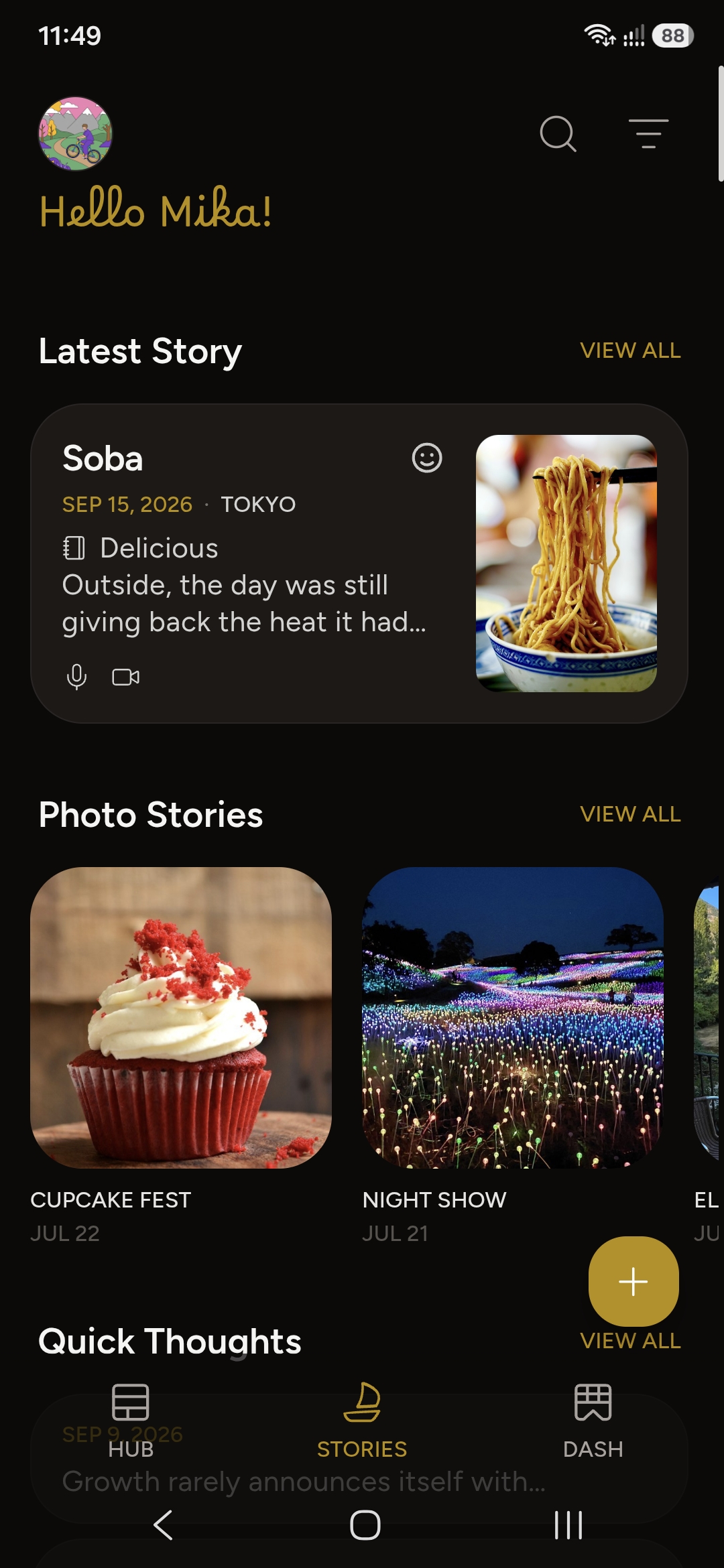 Diurnal dashboard, dark theme